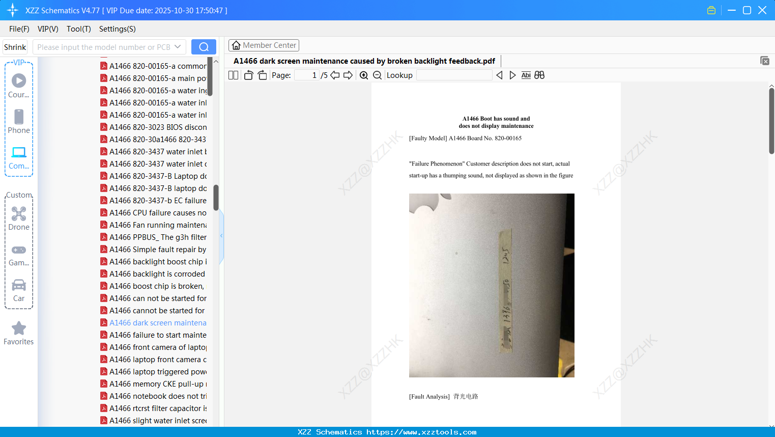 Laptop Apple A1466 Dark Screen Maintenance Caused By Broken Backlight Feedback